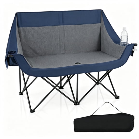 TENGDA Heavy Load Heated Two-Person Foldable Outdoor Couch Independent Heat Control Portable Travel Relax Chair Bundle
