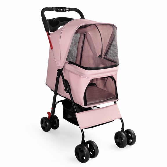 TENGDA Multi-Function Outdoor Pet Carrier Stroller with Under Seat Storage Compartment