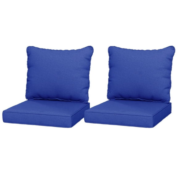 TENGDA Patio Chair Replacement Cushion Set with Seat & Backrest UV Fade Resistant Quick Dry Outdoor Thick Foam Pads Double Sided for Lawn Glider Furniture