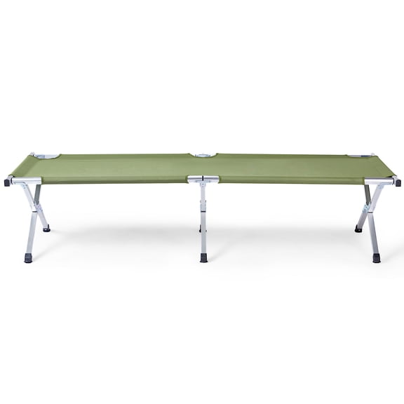 TENGDA Portable Folding Camping Cot with Carrying Bag Army Green Outdoor Sleeping Bed