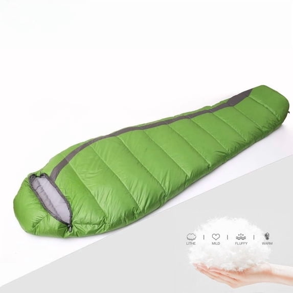 TENGDA XL Cold Weather Duck Down Sleeping Bag Moisture Proof Ultralight Nylon Winter Camping Sleep Sack