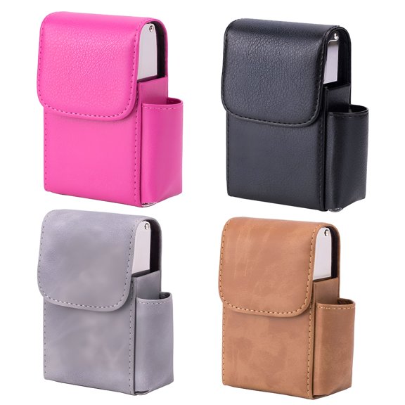 TENIRO 2026 New Cigarette Case,Wallet Pu Leather with Lighter Holder Cigarette Storage Holder Pocket Box Container,For Travel,Daily Use,Office,Outdoor