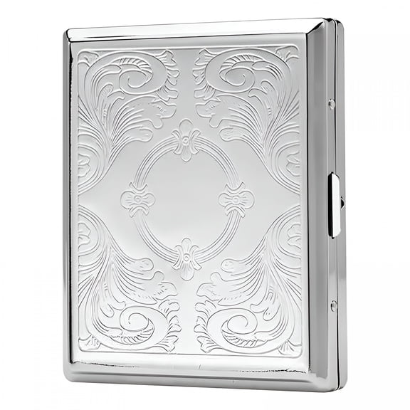 TENIRO 2026 New Portable Stainless Steel Cigarette Case with Automatic Opening Design for Safe Storage Silver for Cigarette Storage,Travel,Outdoor Activities,Gifting,Personal Accessories