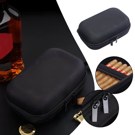 TENIRO under $5 Travel Cigar Case, Portable Humidor with Double Layer Design, Holds 5 Cigarettes with Accessory Storage for Men, Outdoor Activities And Gifts