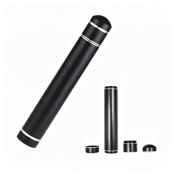 TENIRO Durable Aluminum Cigar Travel Case-Airtight Waterproof Shockproof Tubes Holder for Men-Heavy-Duty Outdoor Gear Storage-Ideal Gift for Camping,Hiking,Fishing-1 Pack (Black)