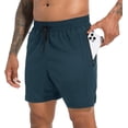 thumbnail image 1 of TENJOY 5 inch Mens Running Shorts Athletic Shorts for Men Quick Dry Men's Workout Shorts Breathable Gym Sports with Zippered Pocket, 1 of 7