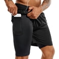 thumbnail image 1 of TENJOY Men's 2 in 1 Running Shorts 5 in Quick Dry Athletic Workout Shorts for Men with Phone Pockets, 1 of 6