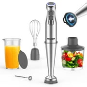 Immersion Blender Handheld for Kitchen, 5-in-1 Multi-Purpose Hand Blender, 12-Speed Stick Blender for Making Baby Food, Soup, Puree, Cake