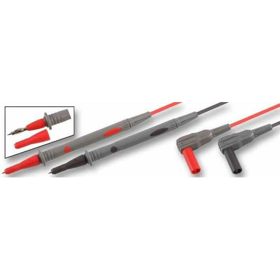 TENMA - 10A 4mm Right Angle Banana Plug to Lantern Tip Probe Test Lead Set