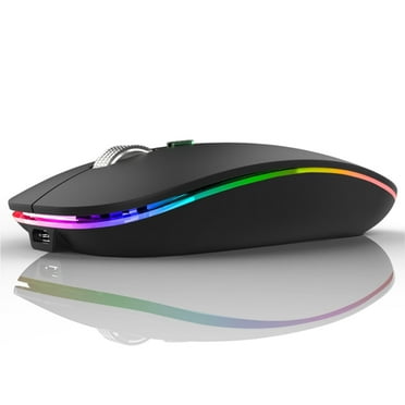 TENMOS Wireless Bluetooth Mouse Rechargeable Silent Mouse Dual Mode (Bluetooth 5.1 + 2.4G) with Nano Receiver