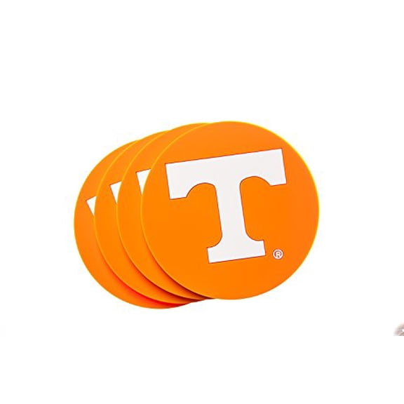 Collegiate Pulse Tennessee Volunteers 4-Pack PVC Drink Coaster Set, Orange