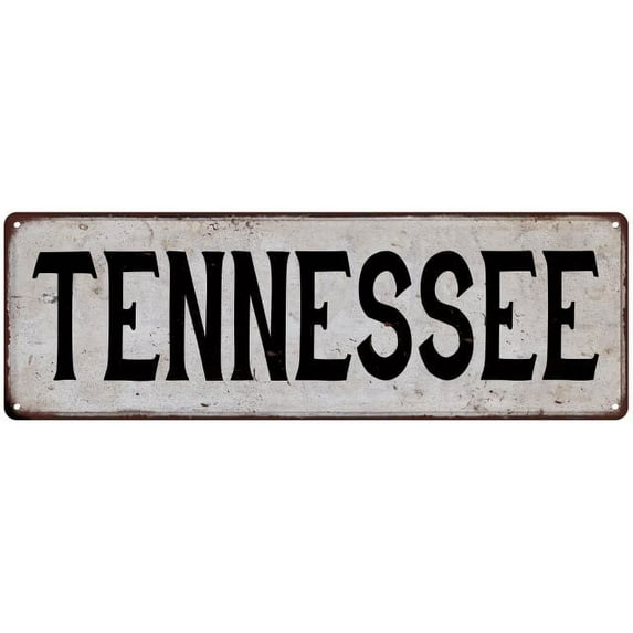 TENNESSEE Vintage Look Rustic Metal 8x24 Sign City State 108240041215