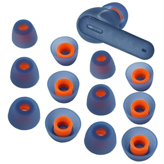 TENNMAK 12X Eartips Replacement for JBL Tune 230NC TWS Earbuds Earpad * Blue Ear Tips