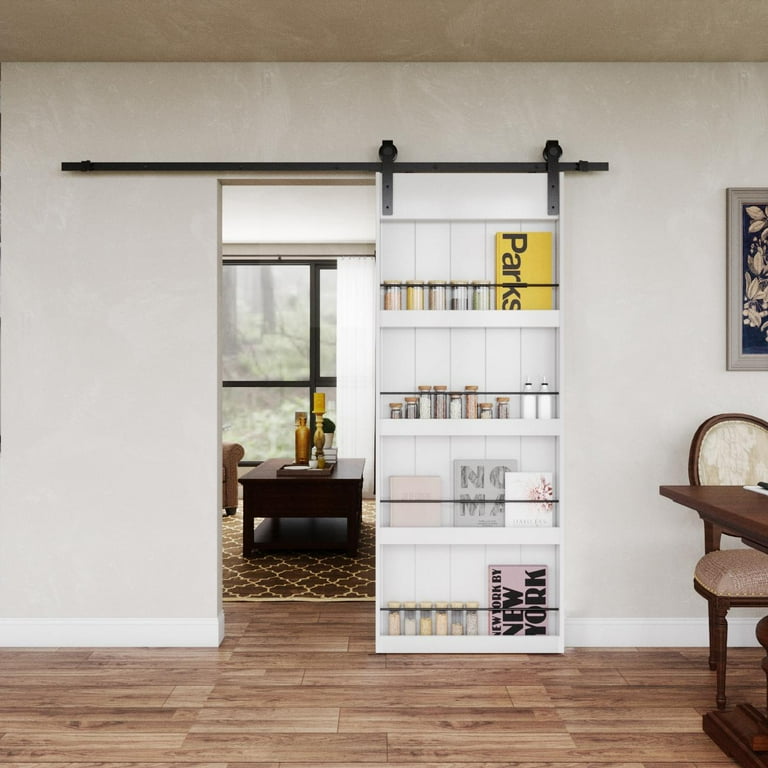 Sliding barn door bookcase walmart discount