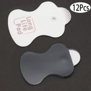 TENS Electrodes - 12 (6 Pair) Snap Replacement Electrode , Premium White Electrode patch Compatible Replacement Pads for TENS Units
