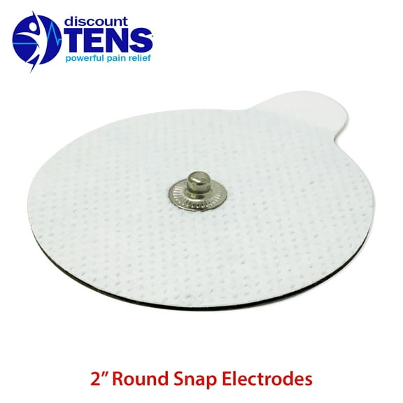 TENS Electrodes, Premium 2" Round Snap On Replacement Pads 5 pairs (10 pads)