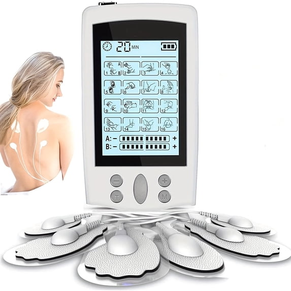 TENS Unit EMS Muscle Stimulator with 16 Modes, Dual Channel Muscle Stimulator Machine with 6 PCS Electrode Pads, TENS Machine for Muscles, Shoulder, Neck, Back Pain Relief