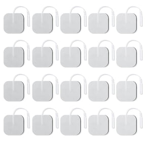 TENS Unit Electrode Pads 2x2, 20Pcs Latex Free TENS Replacement Pads for EMS Massage, Reusable Self-Adhesive Electrodes Pads