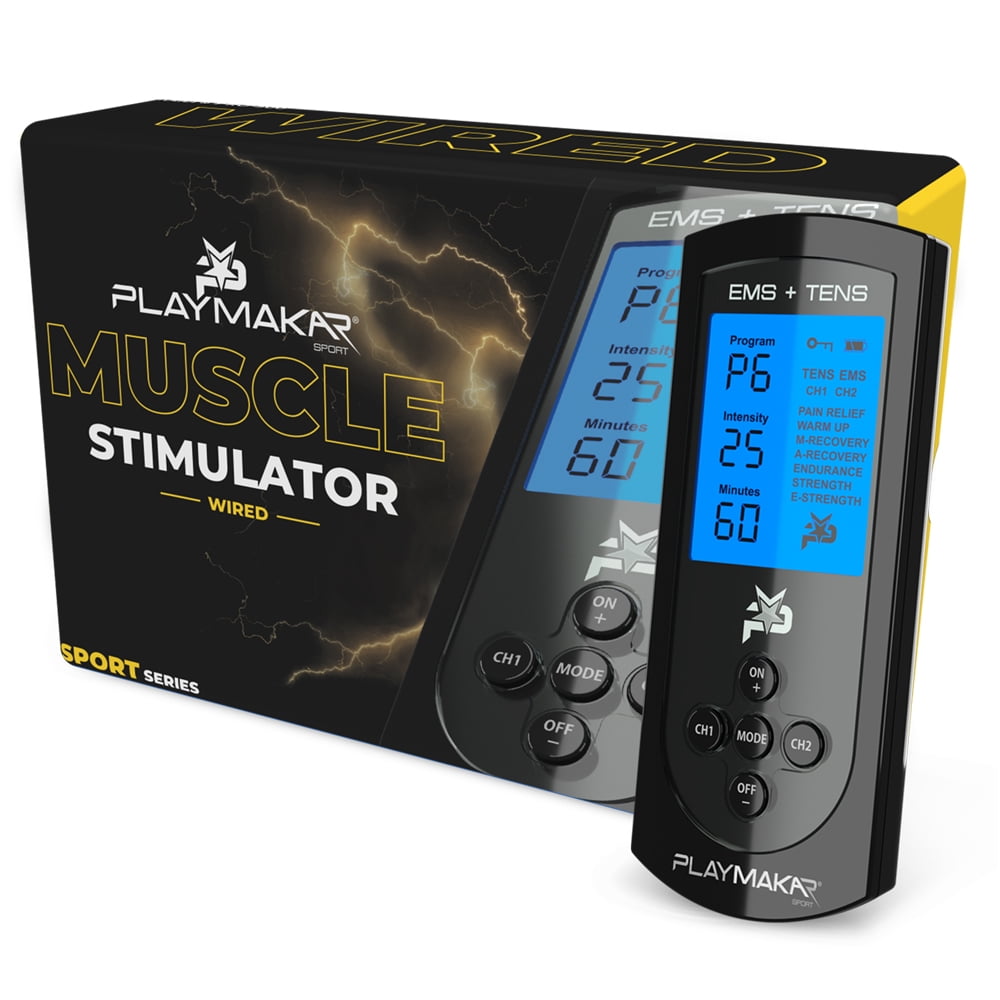 TENS Unit + Muscle Stimulator Combination by PlayMakar, PRO-500 SPORT for  Pain Relief, Arthritis, Muscle Strength 