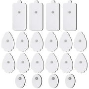 20 TENS Unit Replacement Pads, Adhesive Electrode Pads, 2mm Pin,Electrode Patches for Electrotherapy, Reusable Self-Adhesive Electrodes Pads, White