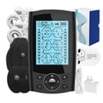 thumbnail interactive-video image 1 of TENS Unit Muscle Stimulator - Rechargeable & Portable Dual Channel EMS Back Massager with 36 Modes & 10 Replacement Pads, 1 of 11