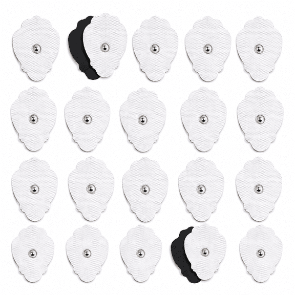 TENS Unit Pads,22Pcs 1.8"x3" Snap Electrodes,Reusable TENS Replacement Pads