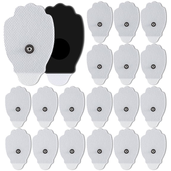 TENS Unit Pads, 3.5mm Snap Electrodes Patches for Electrotherapy, Reusable Self-Adhesive Electrodes Pads for TENS EMS Massager and Muscle Stimulation, 10 Pair