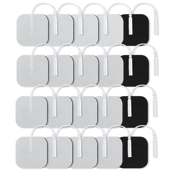 TENS Unit Pads, Electrode Patches with Upgraded Self-Stick, Reusable Electro Pad, Skin-Friendly Design for Electrotherapy, 2"X2" 20pcs