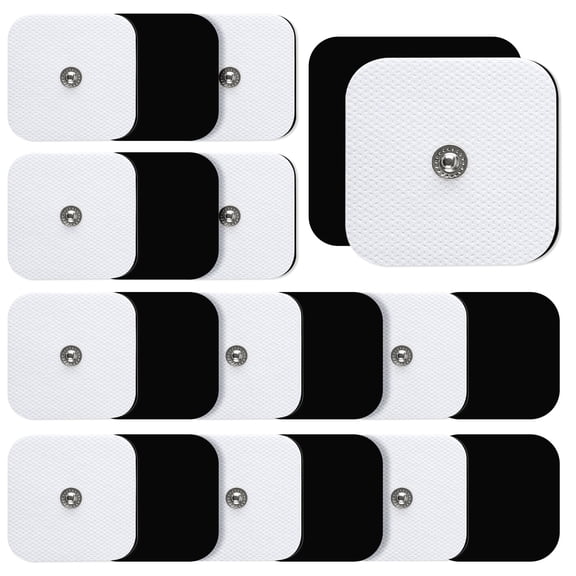 TENS Unit Pads, Replacement Pads Electrode Patches for Electrical Stimulation, Self Adhesive, Non Irritating Stim Pads Design, 2"X2" 20pcs