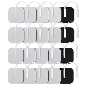 TENS Unit Replacement Pads 20 Pack 2mm Electrode Patches for Electrotherapy, Reusable Self-Adhesive Electrodes Pads, White