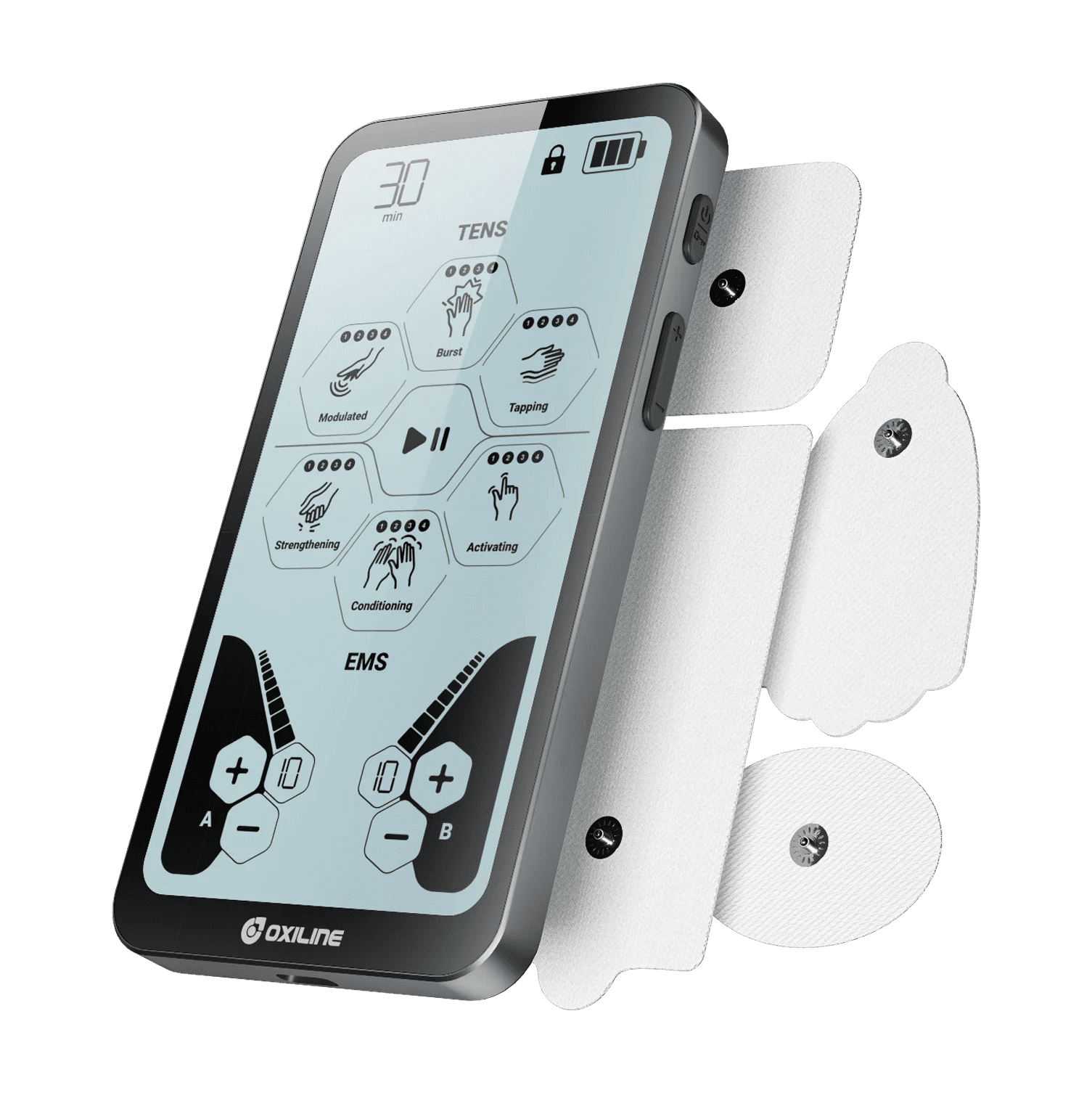27-Mode TENS Unit Muscle Therapy Pain Relief Stimulator – Rechargeable Pulse Massager For Full Body