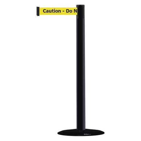 TENSABARRIER 875-33-STD-NO-YAX-C Barrier Post with Belt,PVC,Black