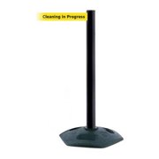 TENSABARRIER 886-33-STD-NO-YCX-C Barrier Post with Belt,PVC,Black
