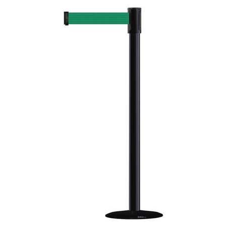 TENSABARRIER 890B-33-33-33-STD-NO-G6X-C Barrier Post with Belt,7-1/2 ft. L,Green