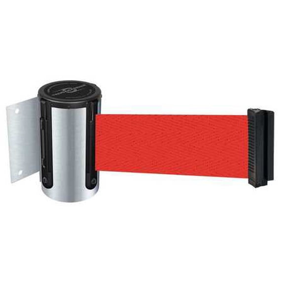 TENSABARRIER 896-STD-1S-STD-NO-R5X-C Belt Barrier, Chrome,Belt Red