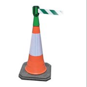 TENSABARRIER TC114-28-MAX-NO-D2X-C Tensacone Topper,Green,Belt Green/White
