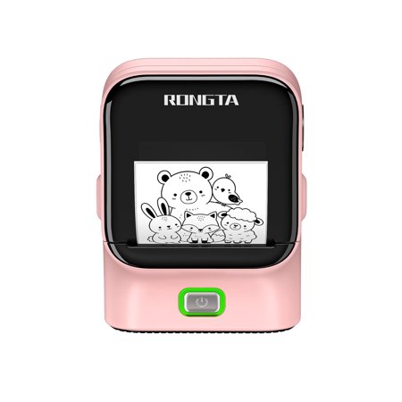 RONGTA Mini Bluetooth Sticker Printer, Portable Thermal Label Maker for Scrapbooking & Journaling, Inkless with Creative App, Pink