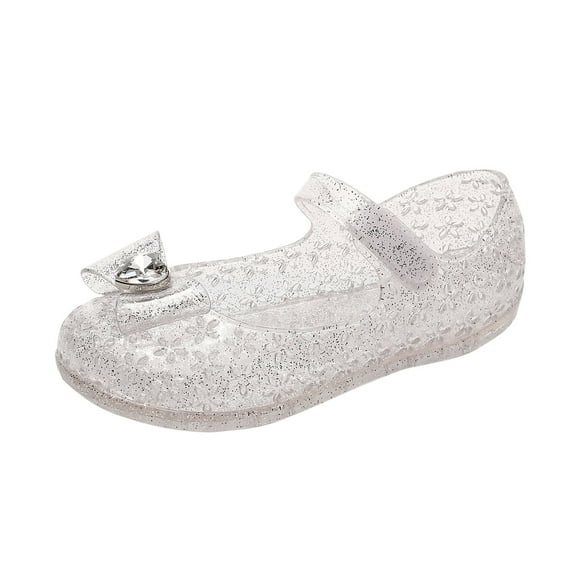 TENSUNNYD Jelly Shoes For Girls Birthday Sandals For Girls Toddler Glitter Sandals Cosplay Dress Sandals Big Girls 6Y-7Y