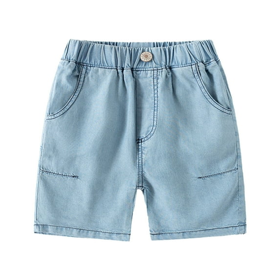 TENSUNNYD The Children'S Baby Boys Girls Toddler Chambray Jeans Pants Shorts Toddler 4Y-5Y