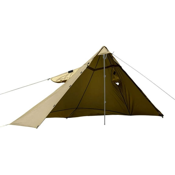 TENTSFORMER Hooded Poncho 4-in-1 Raincoat - Coyote Brown