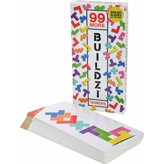 TENZI 99 More BUILDZI Towers 99 New Towers in 5 Expand The Fast Stacking Game for The Whole Family - 2 to 4 Players Ages 6 to 96 - Fun Party Games Including The BUILDZI Challenge
