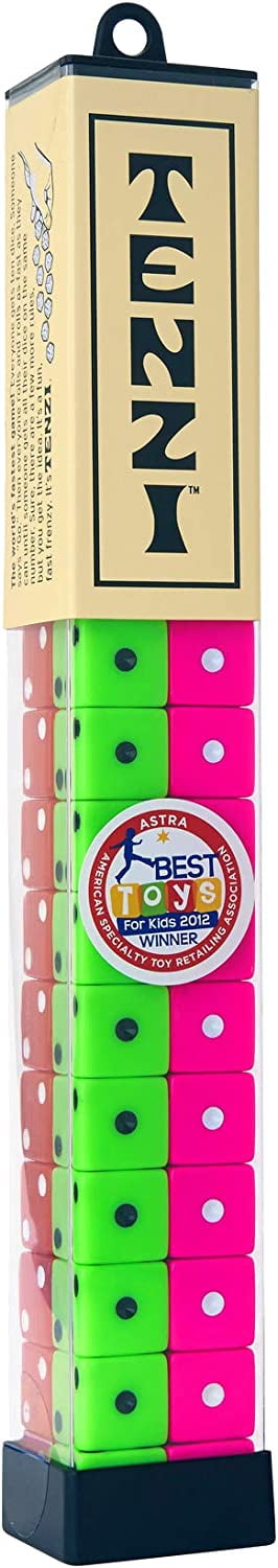66‐⑩DWE Fun With Words/Fun and Games Tenzi Game, Fast Dice Party Game for All Ages, Includes 4