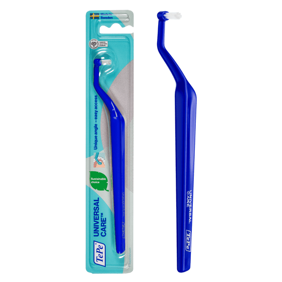TEPE Universal Care Soft Slim Toothbrush Angled for Braces, Retainers, Implants, 1 Brush