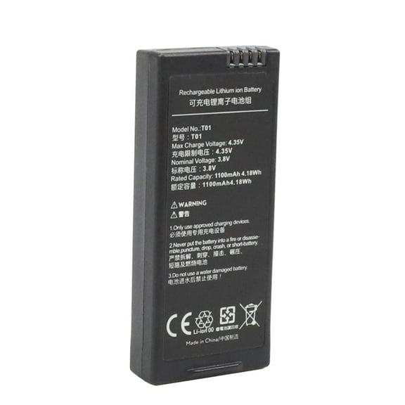 TEPgvh 1100mAh 3.8V Intelligent Flight Quadcopter Battery Compatible with Mini RC Drone Tello Model,Black,One Size