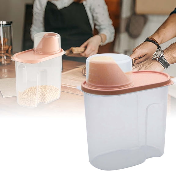 TEPgvh Airtight Grain Storage Jar Modern Kitchen Container Eco Friendly Material Canister Dry Food Pantry Organizer Kitchen Storage Accessory A-21cm