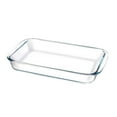 thumbnail image 1 of TEPgvh Baking Trays Trays Glass Baking Pan Glass 11.7X7 Baking Dish 2.4L 11.7X7 Inch Oblong Glass Cake Pan Oven Baking Pan For Lasagna Roasting Non Stick Dishwasher Clear1 - 26.2x15.2x4.5cm, 1 of 4