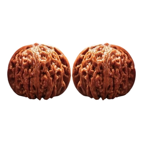 TEPgvh Chinese Walnut Hand Exercise Balls, Stress Relief and Collection Figurines,Coffee,3.5CM