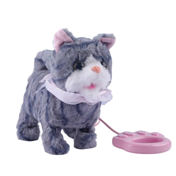 TEPgvh Electric Plush Toys Electric Plush Toy - Lifelike Cat Animal Cat That Can Meow Walk And Imitate Sounds. Children'S . Electronic Cat. B - 18*17*7.5