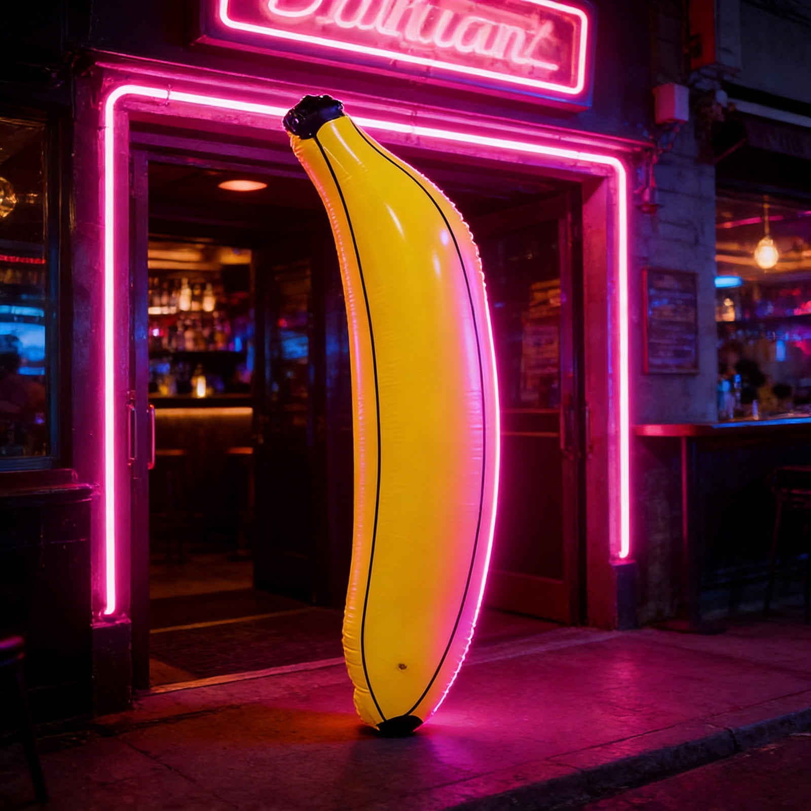 TEPgvh Large Inflatable Banana Prop Tropical Beach Theme Decor Party ...
