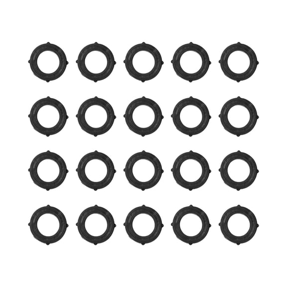 TEPgvh Rubber Gasket Set, 20 Pack NBR Threaded Seal Rings for Plumbing,Black,One Size